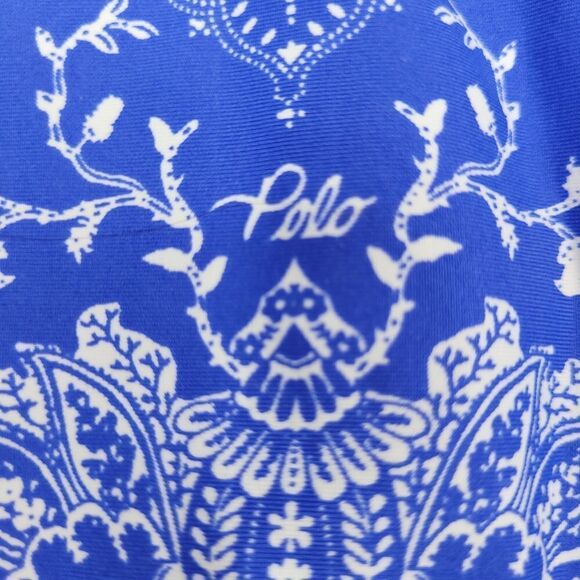 $120 NEW M POLO RALPH LAUREN BLUE halter COASTAL PREPPY SWIMSUIT medium NWT - Picture 7 of 16